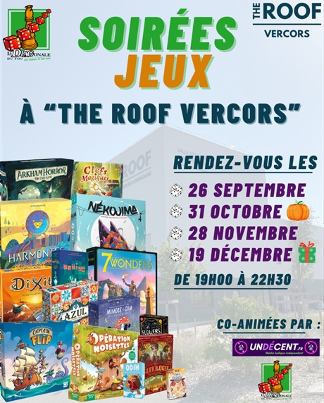 Soirées jeux de société par La Diag et Undécent