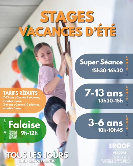 Activités Verticales pendant les grandes vacances